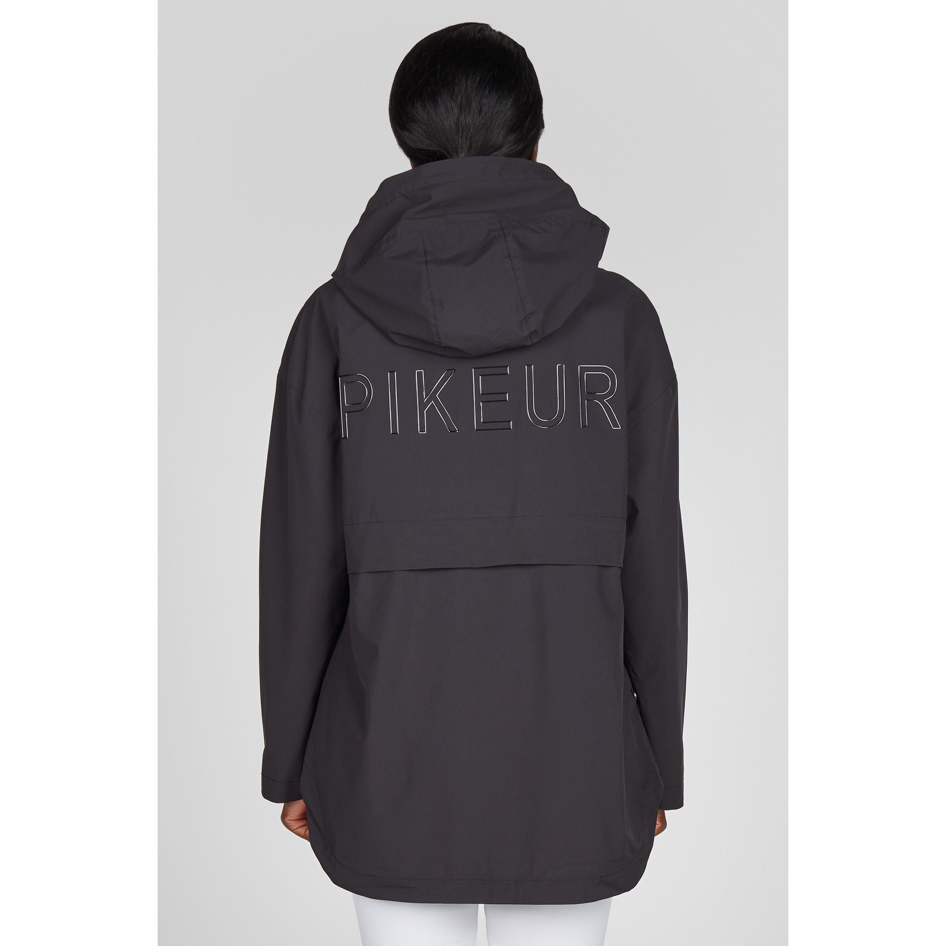 Pikeur SS26 Rain Zip Poncho Athleisure - 1844 - Black 290