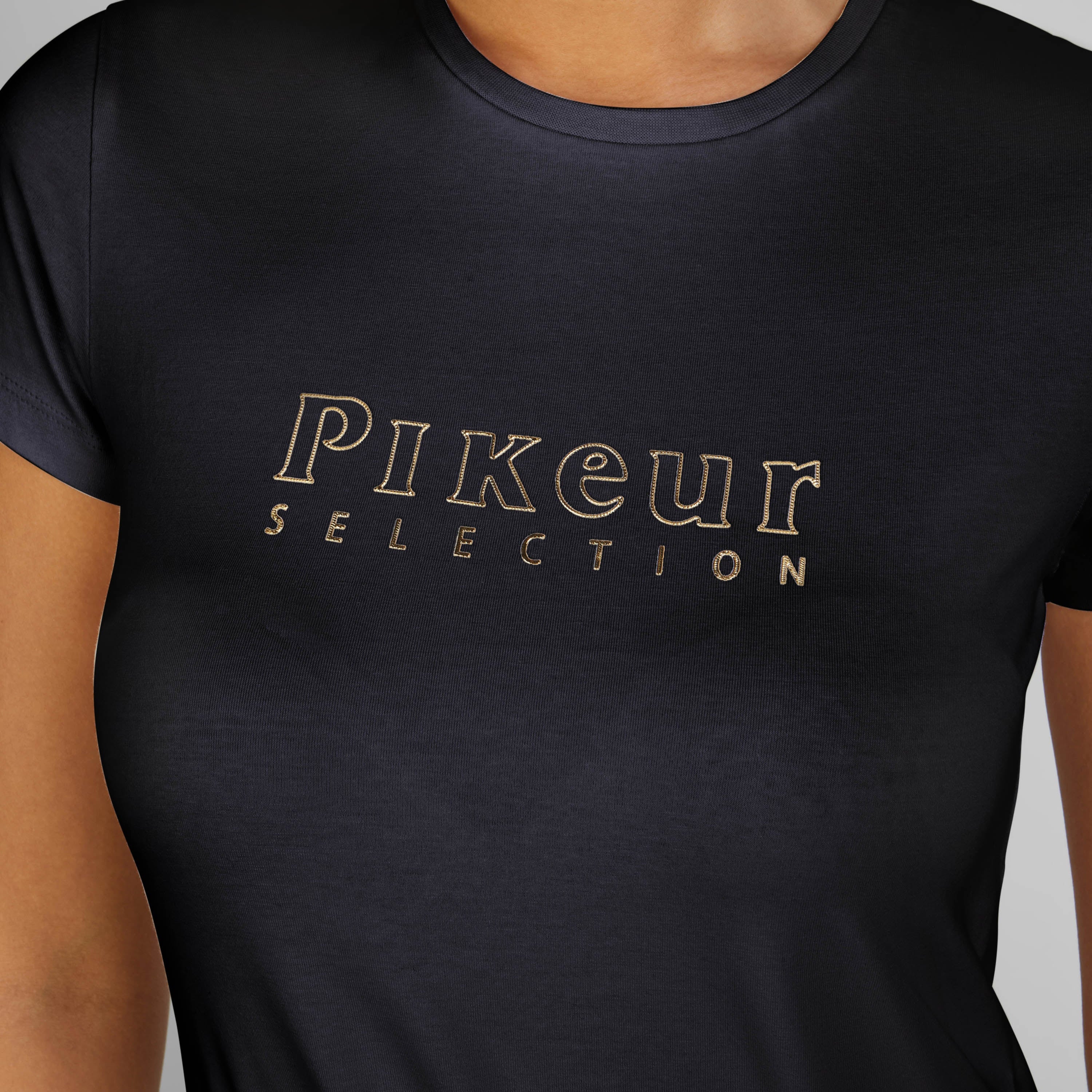 Pikeur SS25 Roundneck Shirt 'Selection' 7213- Black