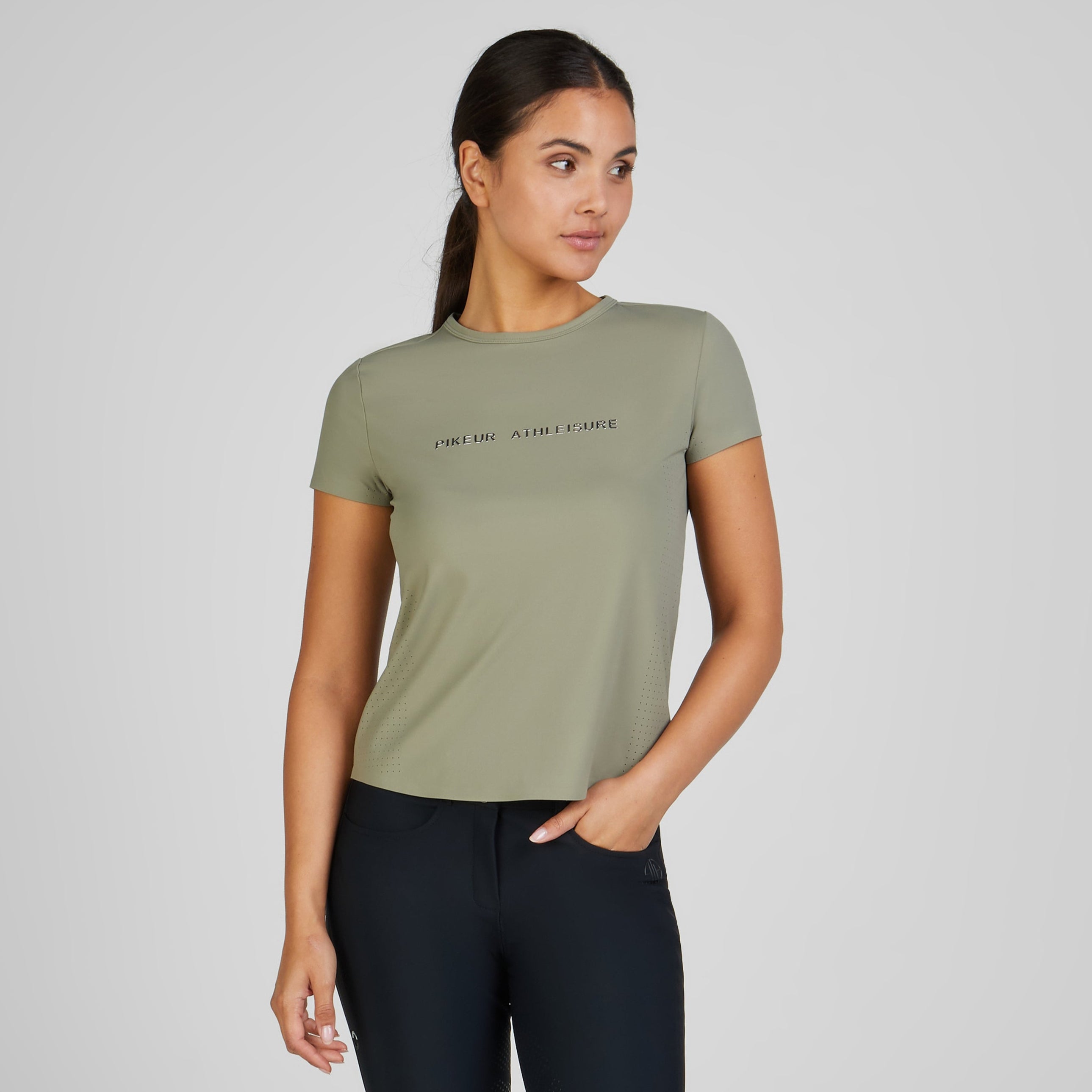 Pikeur SS25 Functional Shirt 'Athleisure' 7218- Moss Green