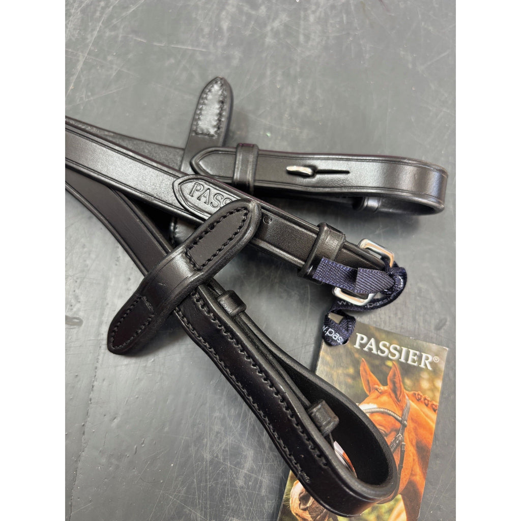 Passier Rubber Reins with Spaced Grips - Black