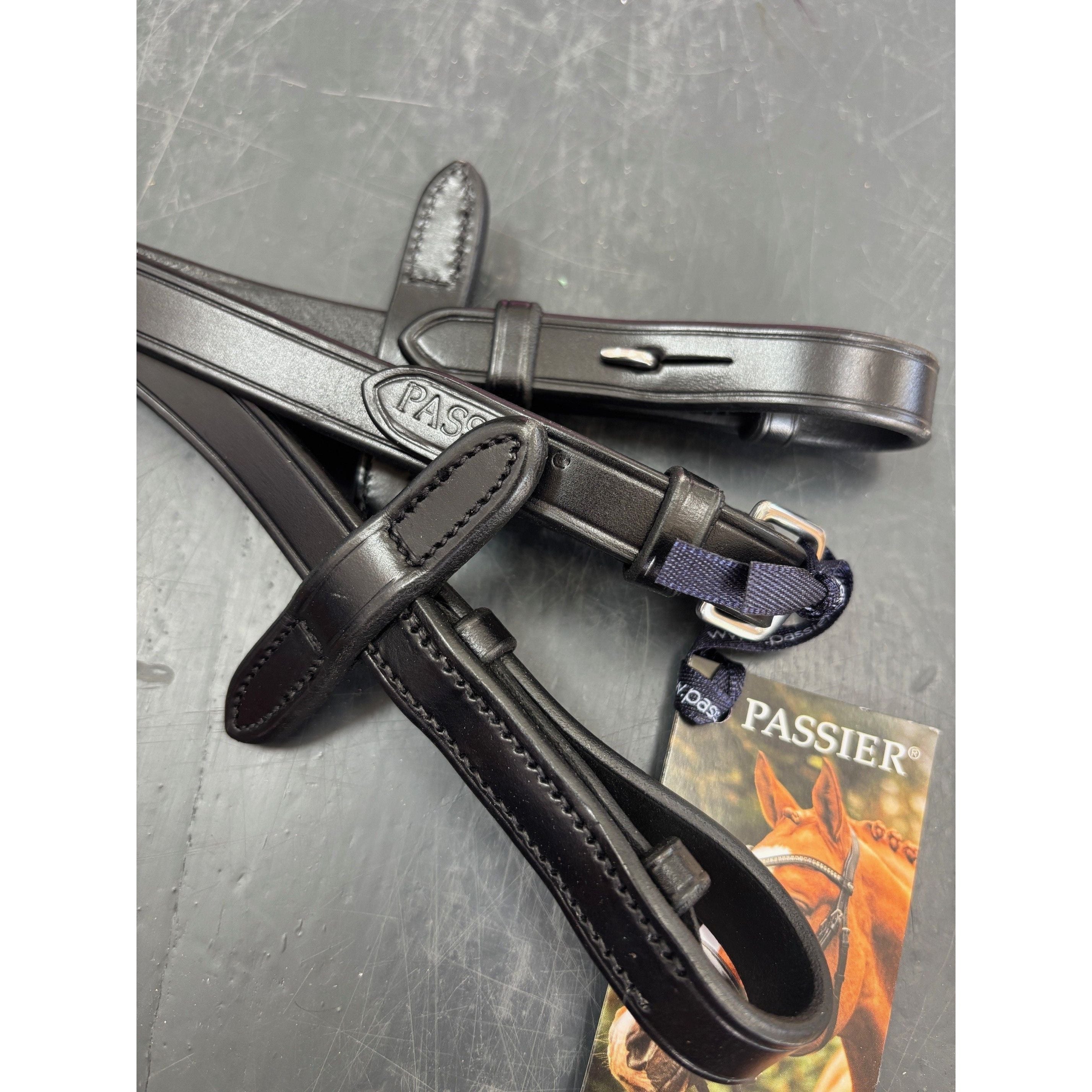 Passier Rubber Reins with Spaced Grips - Black