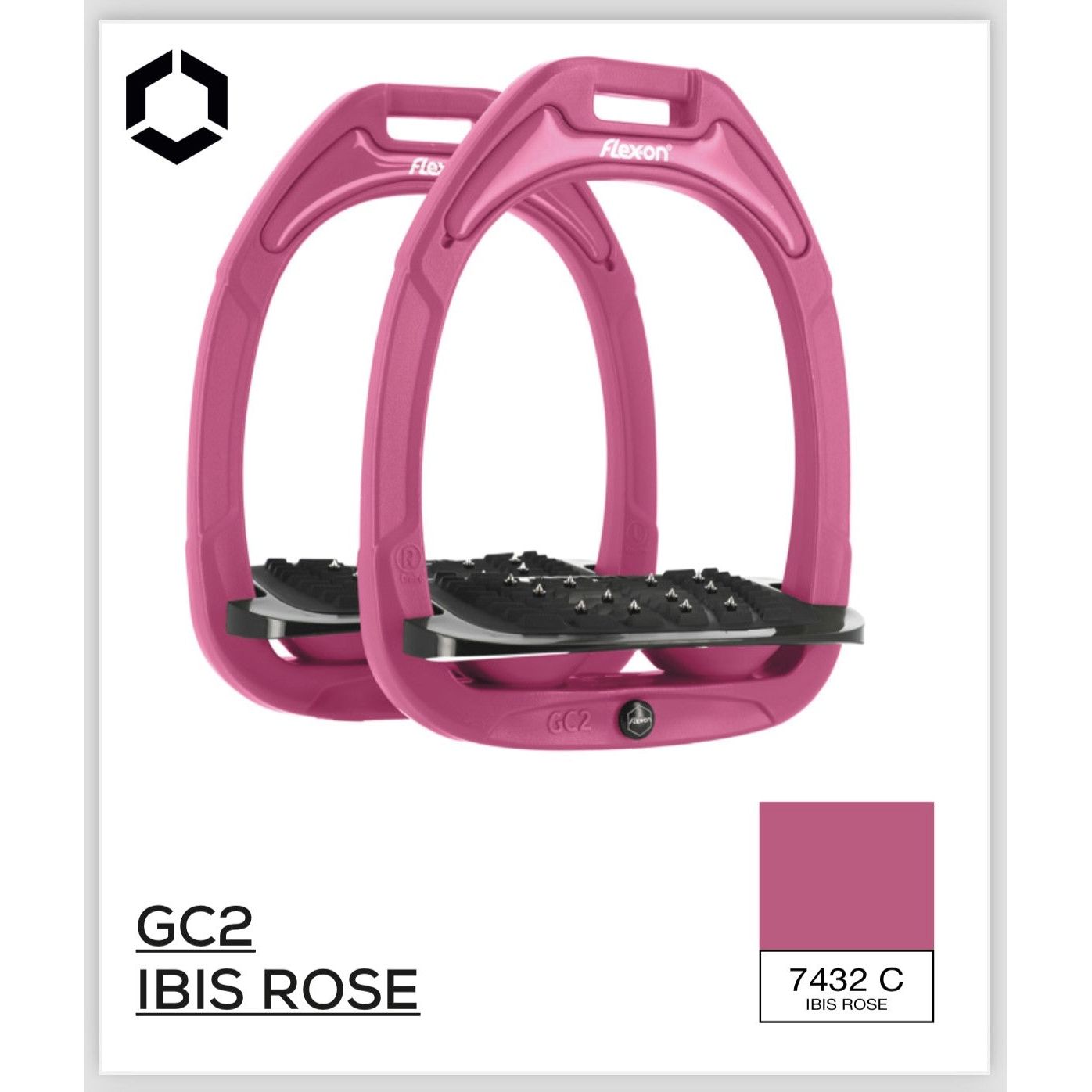 Flex-On Green Composite Stirrups - Limited Edition 'Ibis Rose'