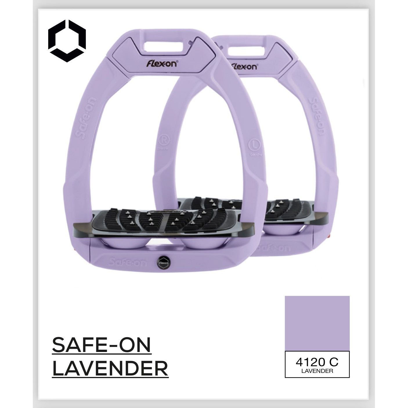 Flex-On Safe-On Stirrups for riders 40kg+ - Limited Edition 'Lavender'