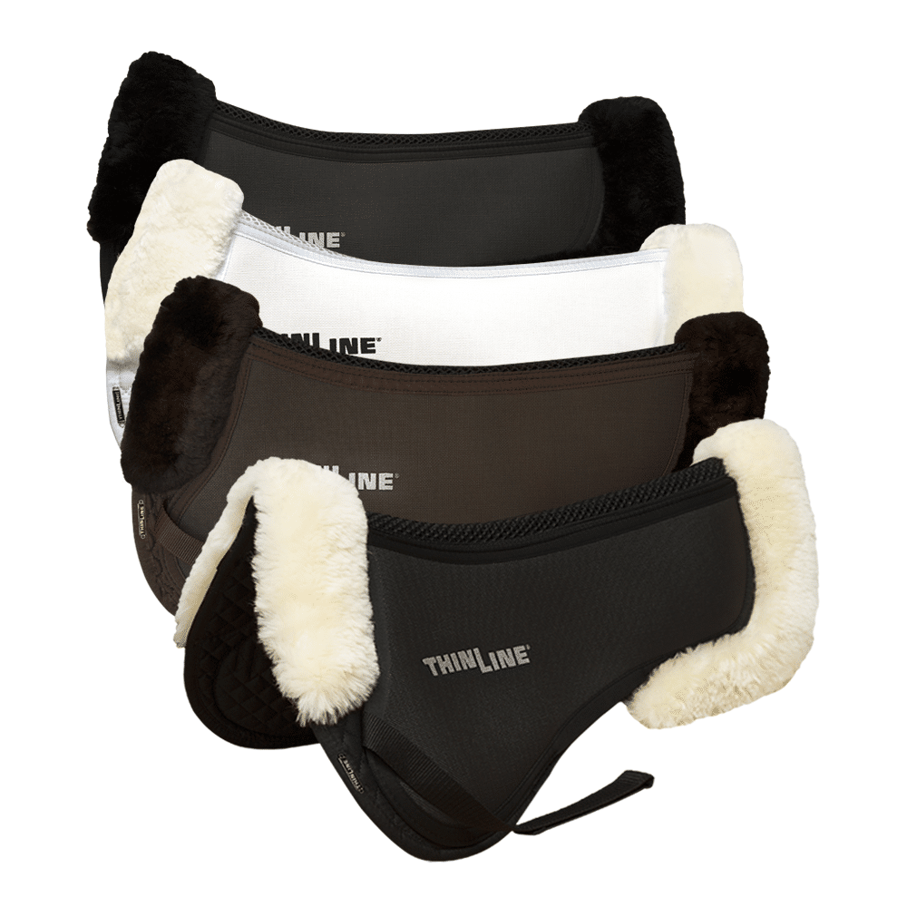 ThinLine Trifecta Cotton Half Pad with Sheepskin Rolls