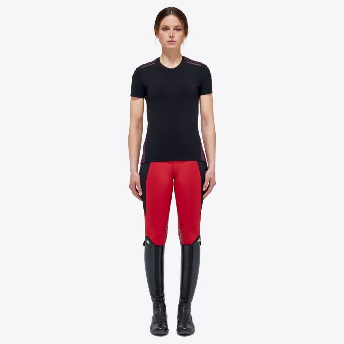 Cavalleria Toscana Revo Jersey Mesh Side Pocket Full grip leggings- PAD190 Size IT40