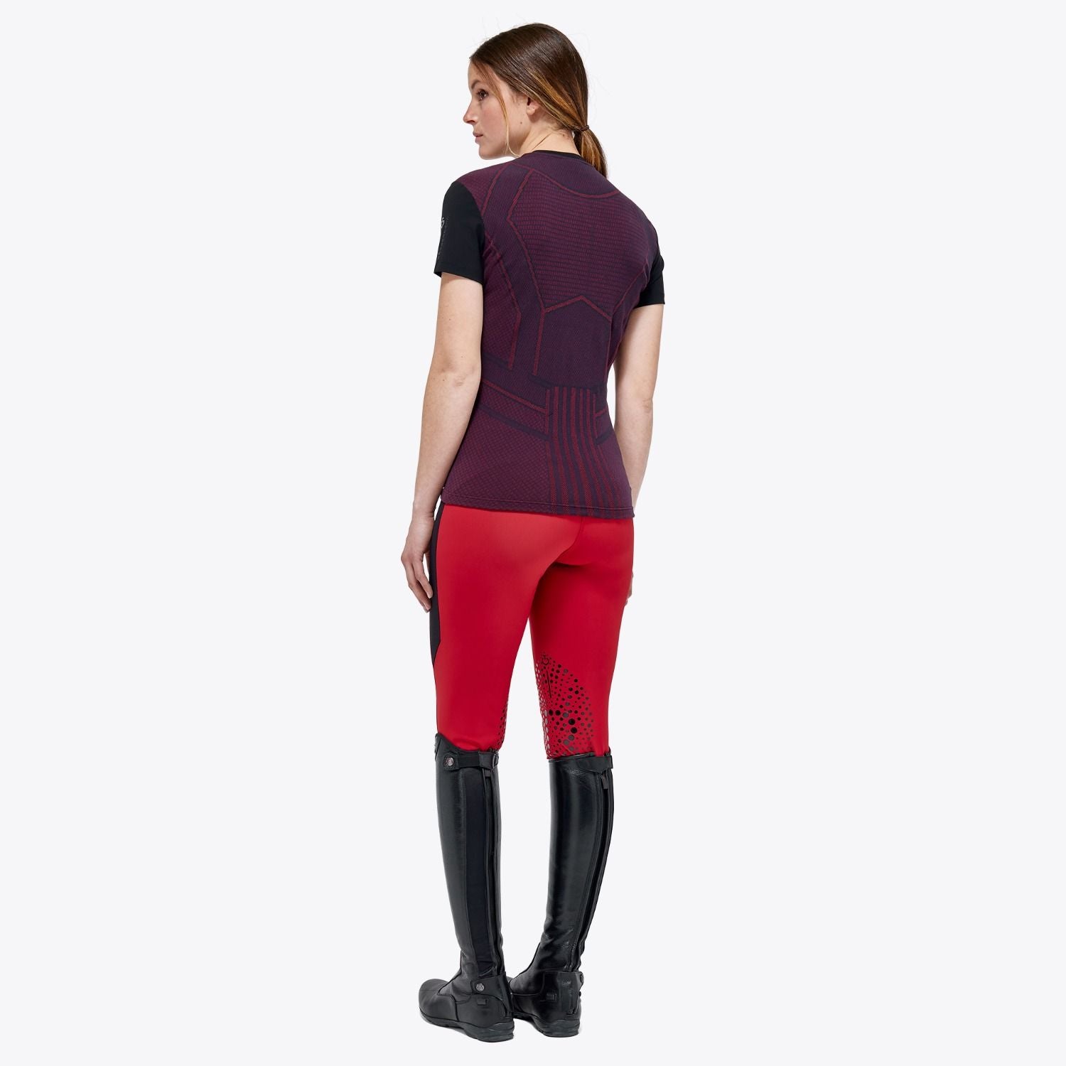 Cavalleria Toscana Revo Jersey Mesh Side Pocket Full grip leggings- PAD190 Size IT40