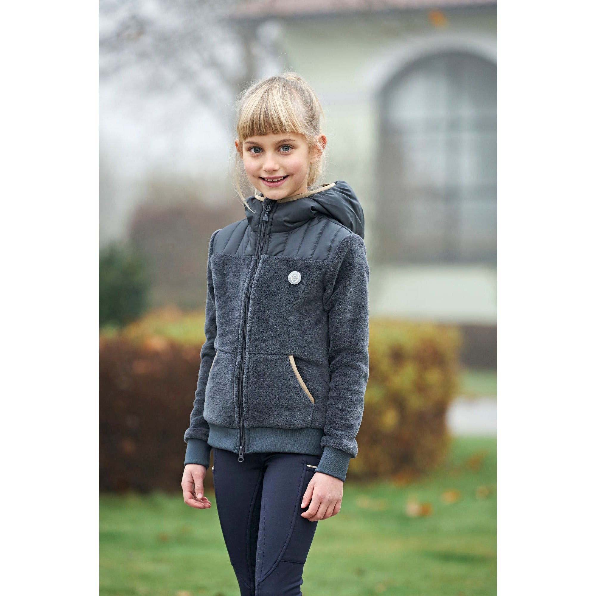 Covalliero Teddy Fleece Jacket - Dark Blue