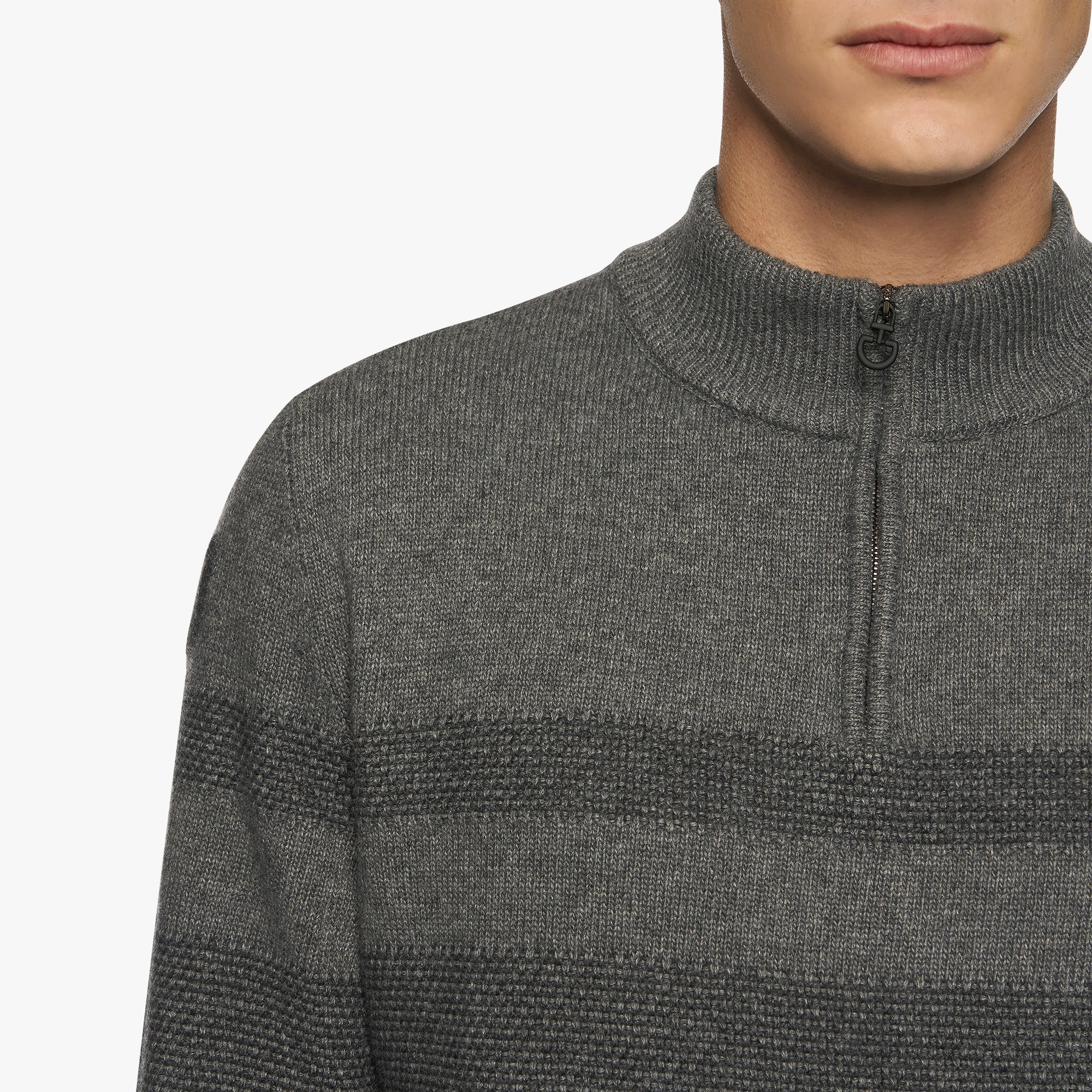Cavalleria Toscana Wool Half Zip Sweater - Mens