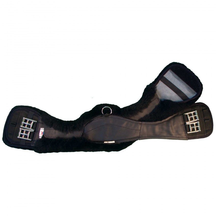 Mattes  sheepskin cover for short girth - Slim Line - Crescent