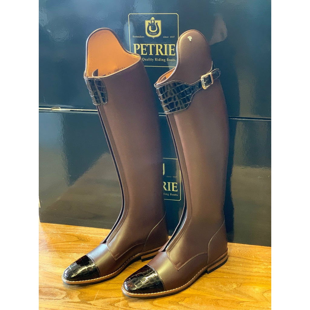 Petrie Athene Brown with Brown Croc Toe - One pair left!