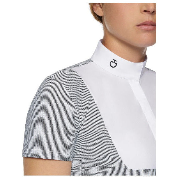 Cavalleria Toscana Short Sleeve Show Shirt with poplin bib - XS and L